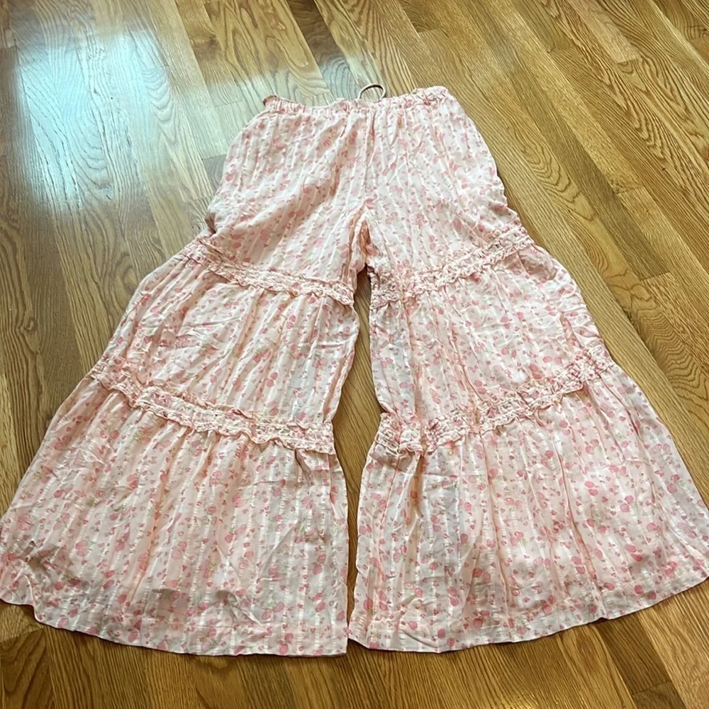 Free People Emmaline Tiered Pull-On Pants Small, Medium, and Large Sizes NWT